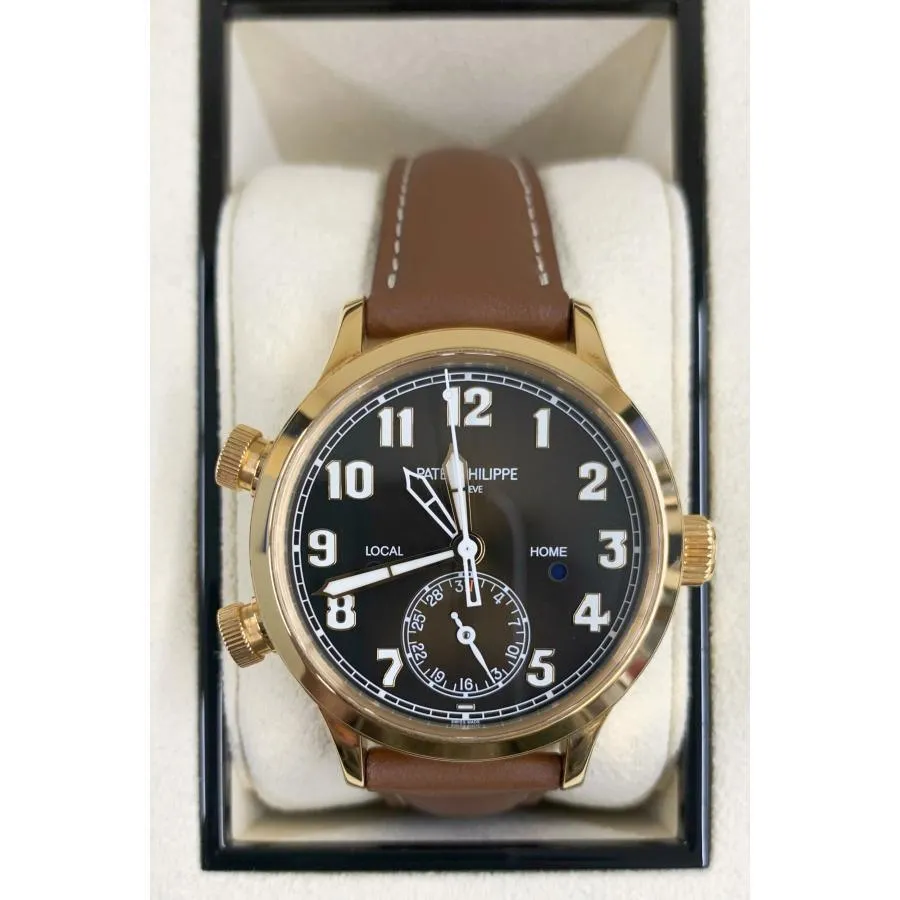 Patek Philippe Calatrava Pilot Travel Time 7234R-001 37.5mm Brown Warranty included