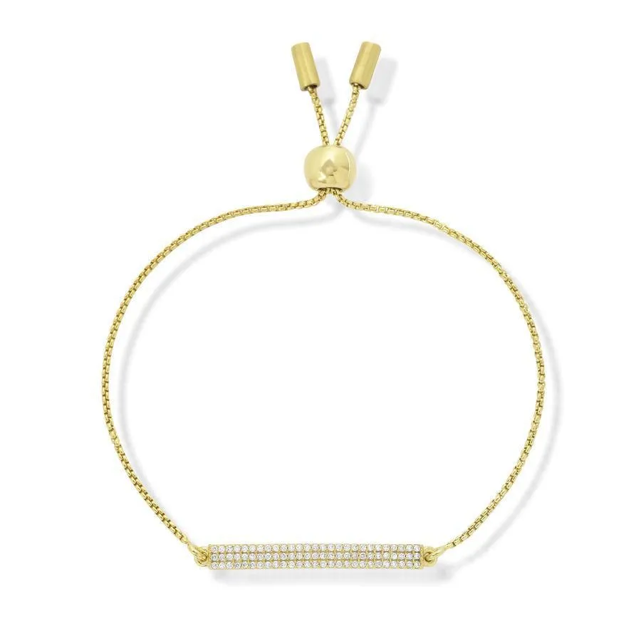 Pave Bar Chain Bracelet