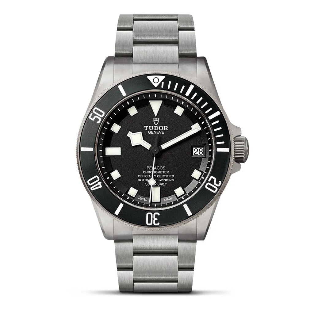 Pelagos Ceramic matte blue disc, Titanium bracelet