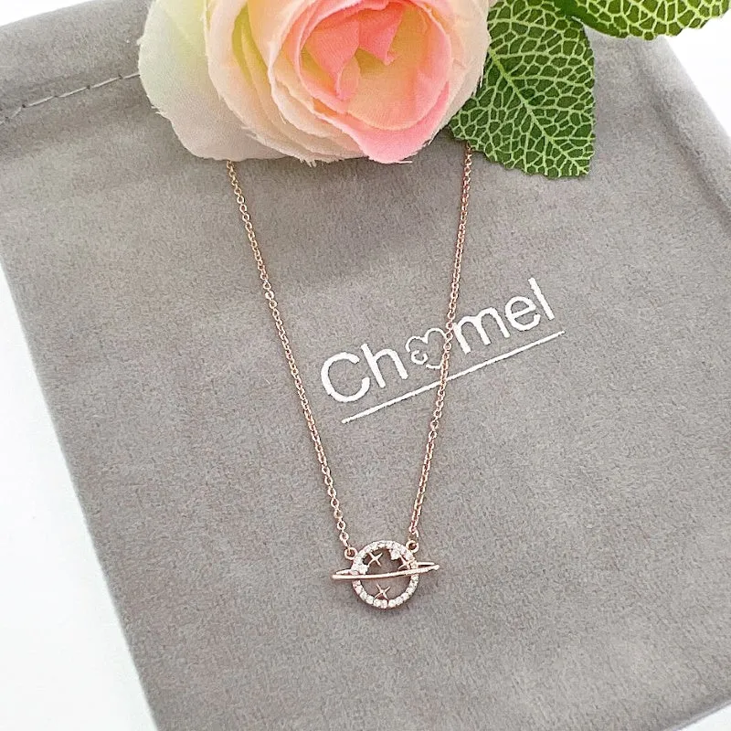 Planet Cubic Zirconia Necklace