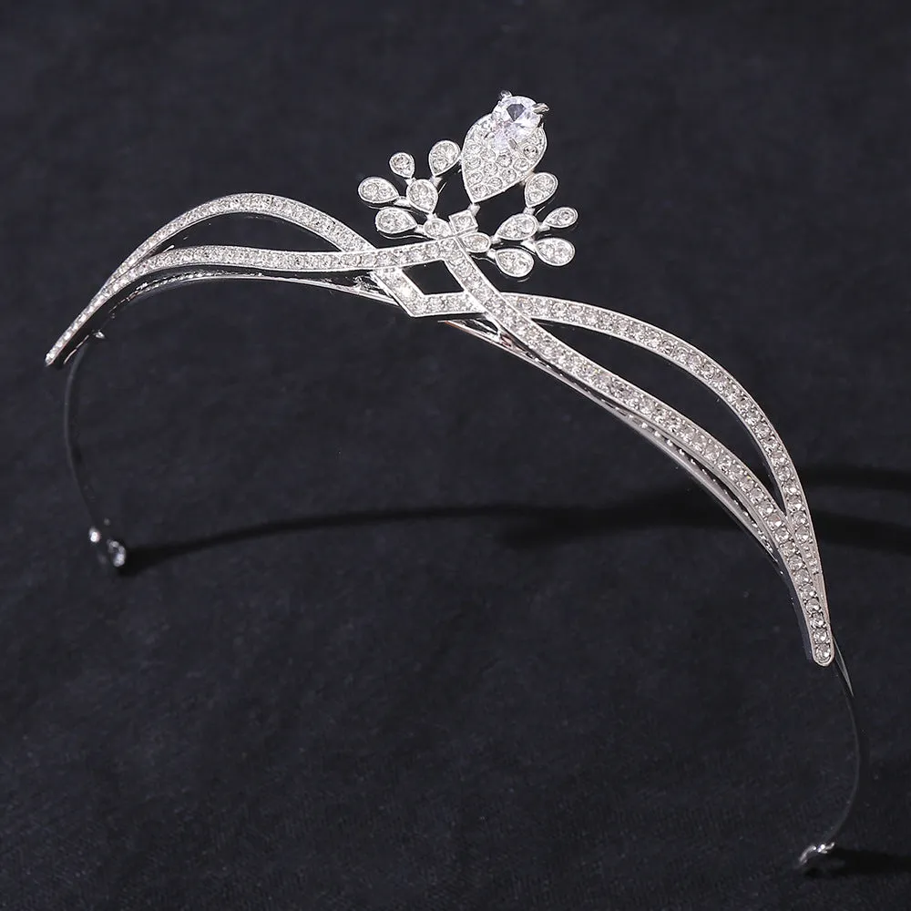 Princess Queen Bridal Crown Crystal Tiara Women Party Wedding Crown Hair Dress Headwear