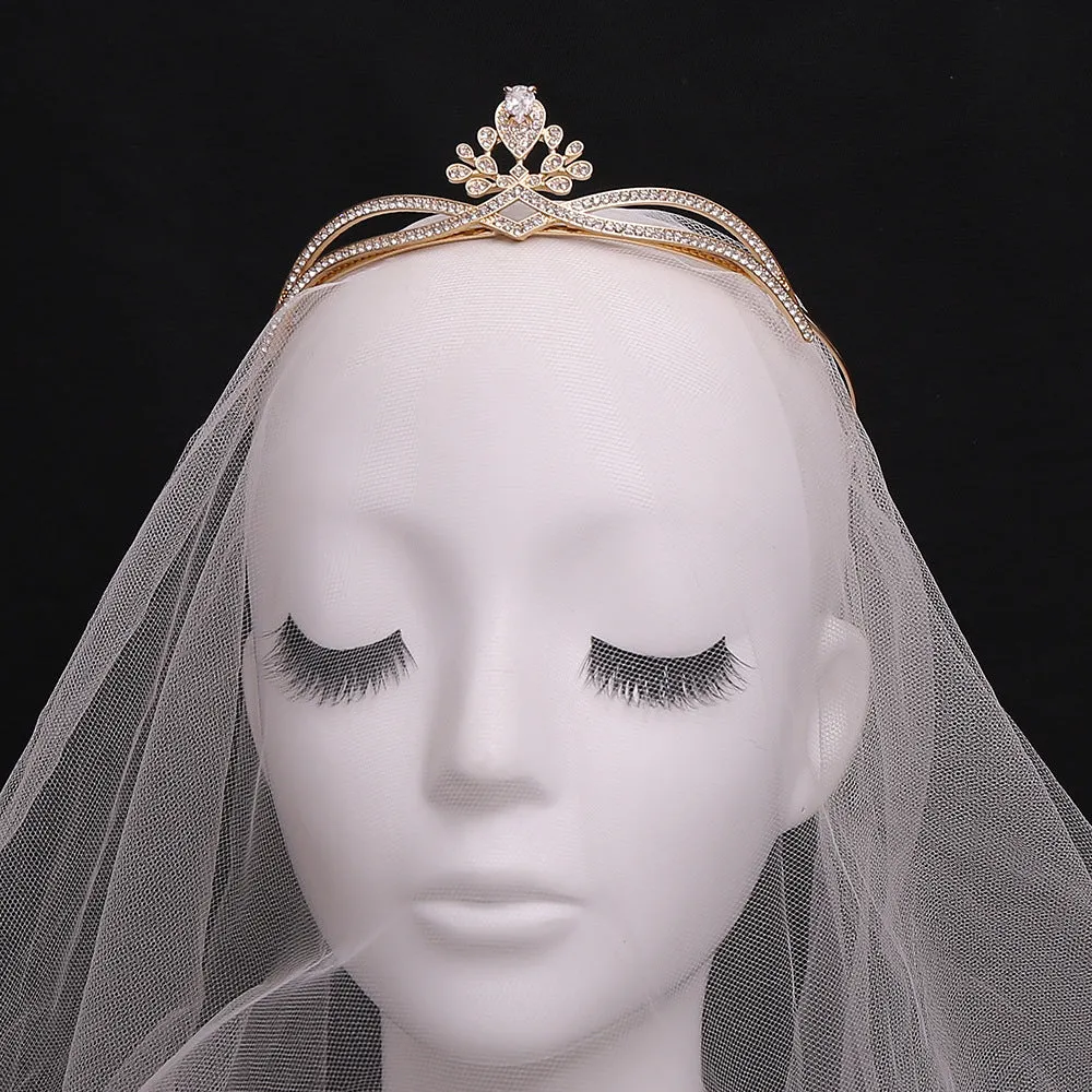 Princess Queen Bridal Crown Crystal Tiara Women Party Wedding Crown Hair Dress Headwear