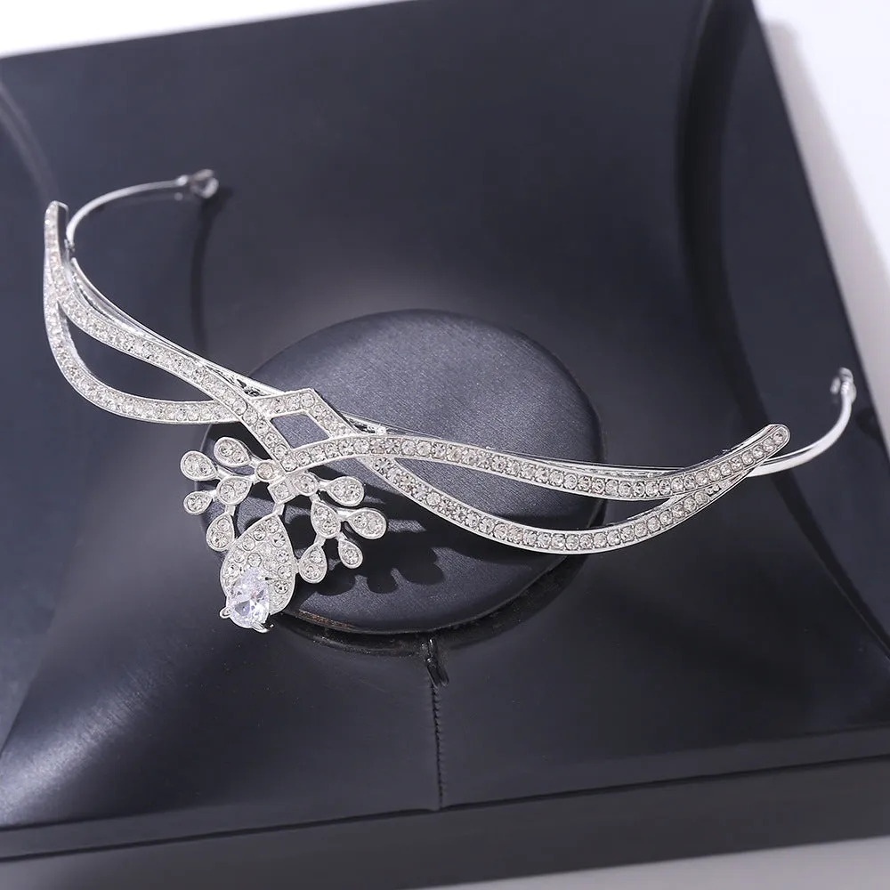 Princess Queen Bridal Crown Crystal Tiara Women Party Wedding Crown Hair Dress Headwear