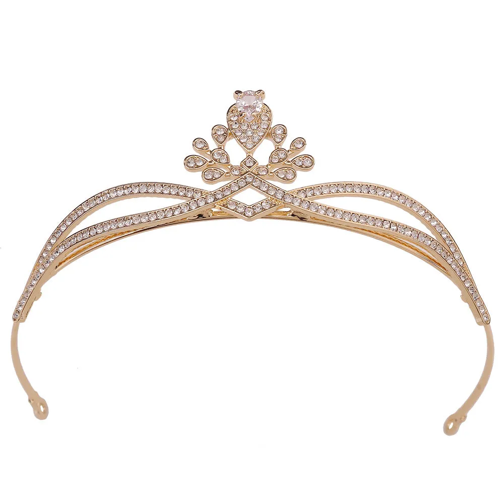 Princess Queen Bridal Crown Crystal Tiara Women Party Wedding Crown Hair Dress Headwear