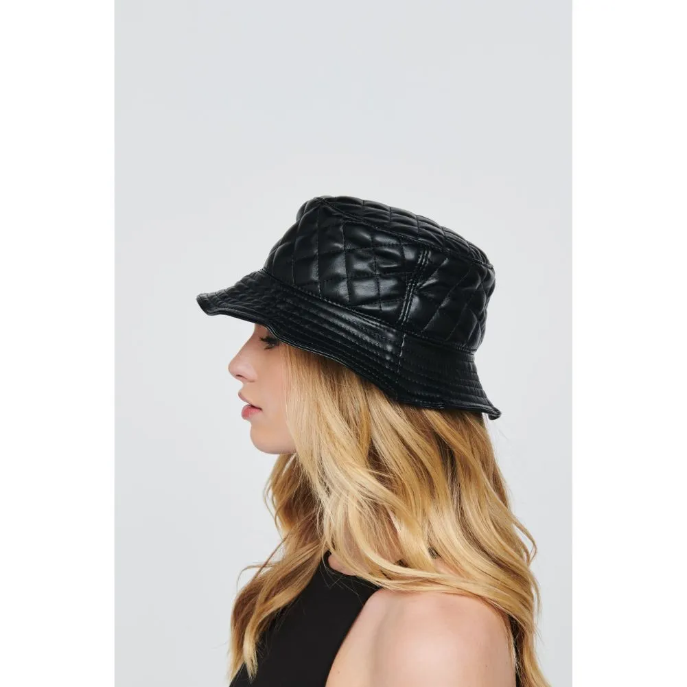 Quilted Vegan Leather Bucket Hat Bucket Hat