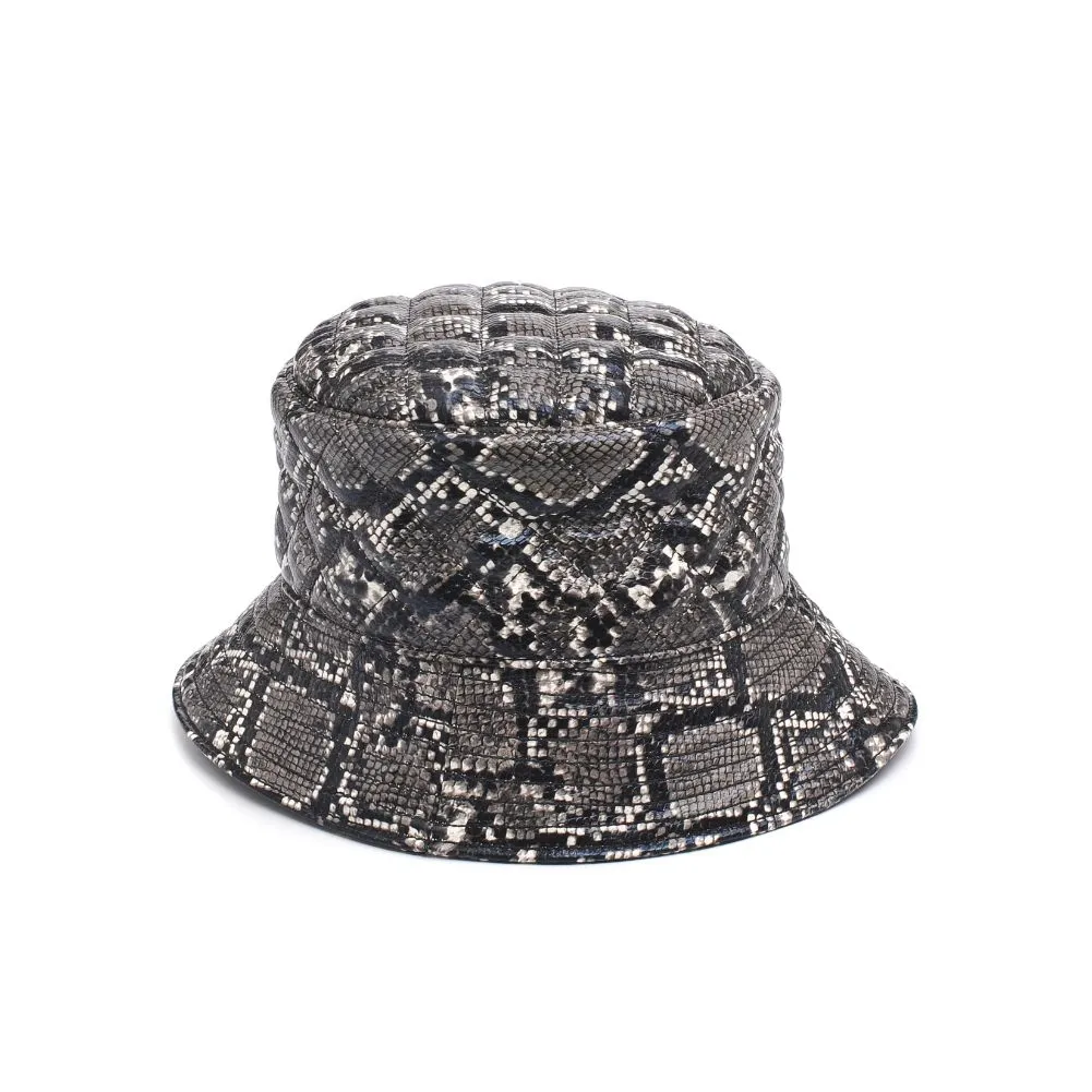 Quilted Vegan Leather Bucket Hat Bucket Hat