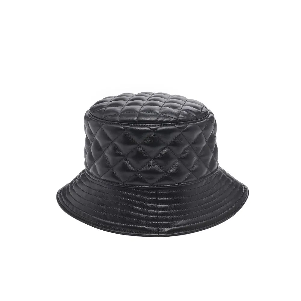 Quilted Vegan Leather Bucket Hat Bucket Hat