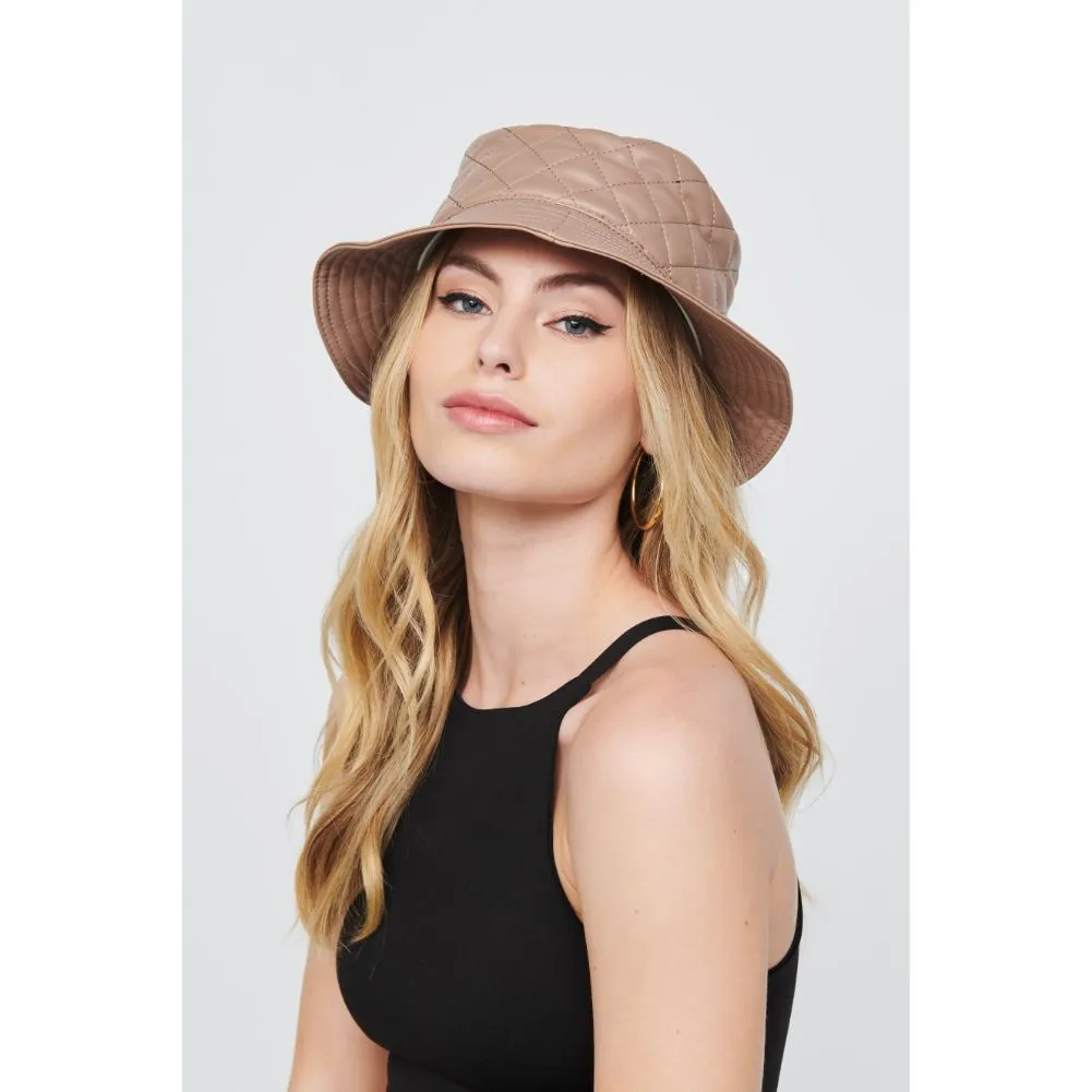 Quilted Vegan Leather Bucket Hat Bucket Hat