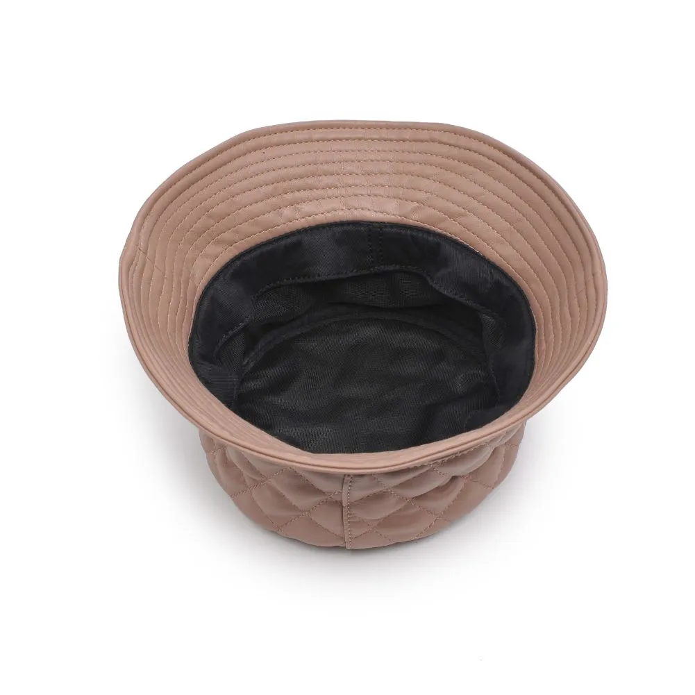 Quilted Vegan Leather Bucket Hat Bucket Hat