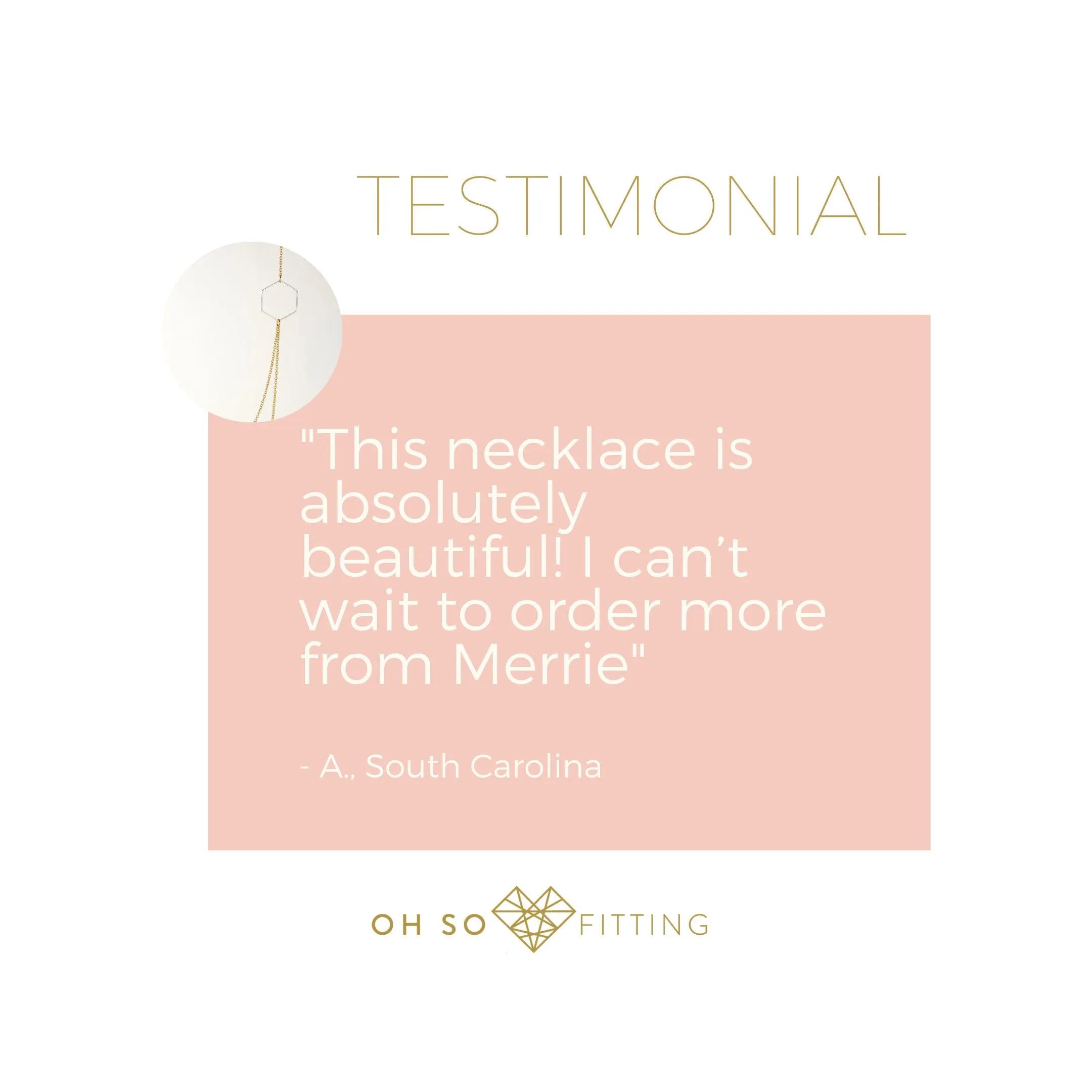"Le Contour" Mini Hexagon Gold Necklace Bundle