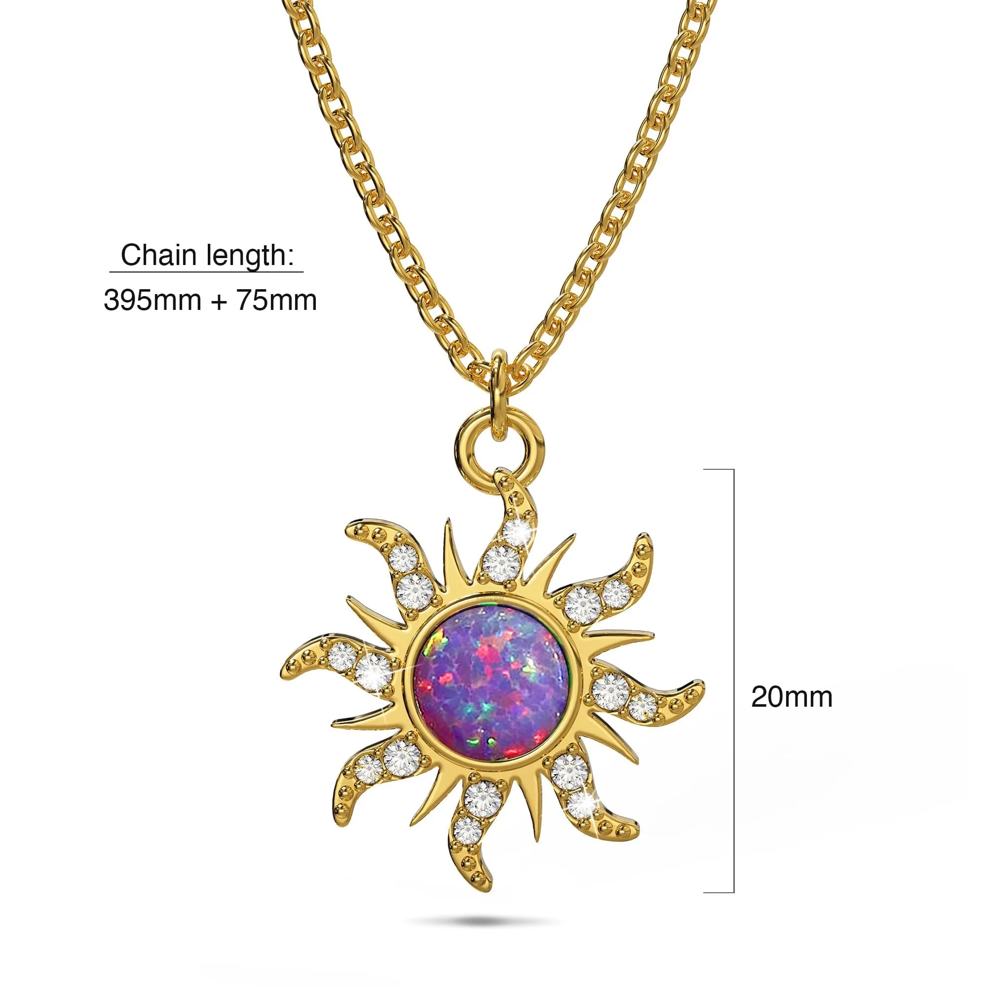 Rapunzel Opal Sun Necklace