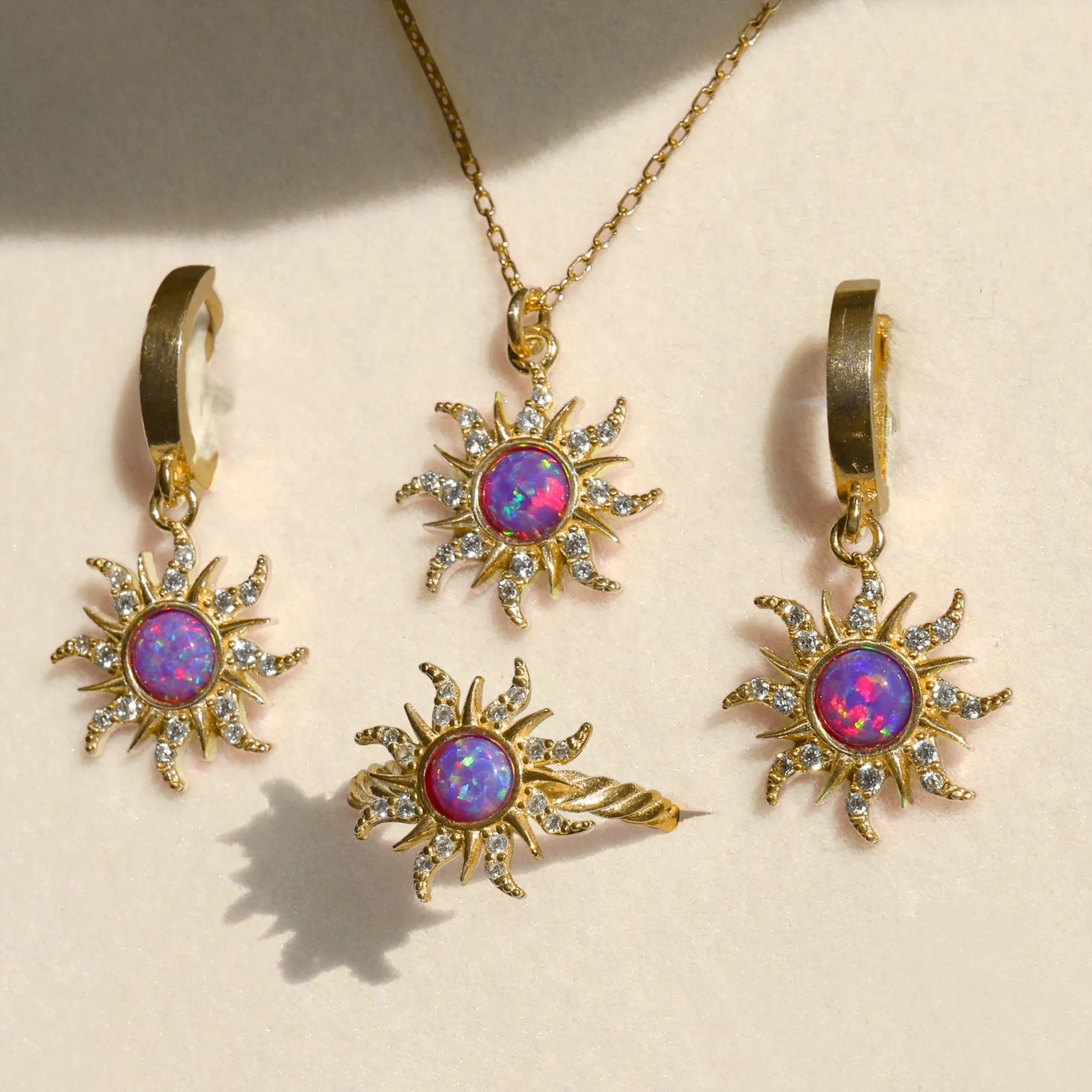 Rapunzel Opal Sun Necklace