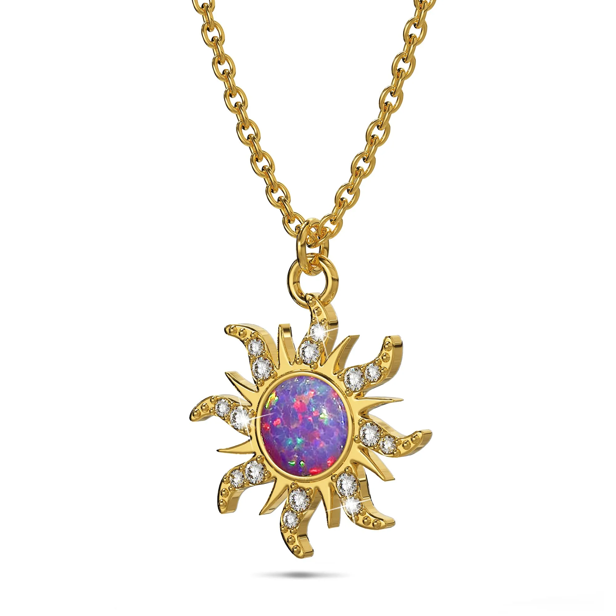 Rapunzel Opal Sun Necklace