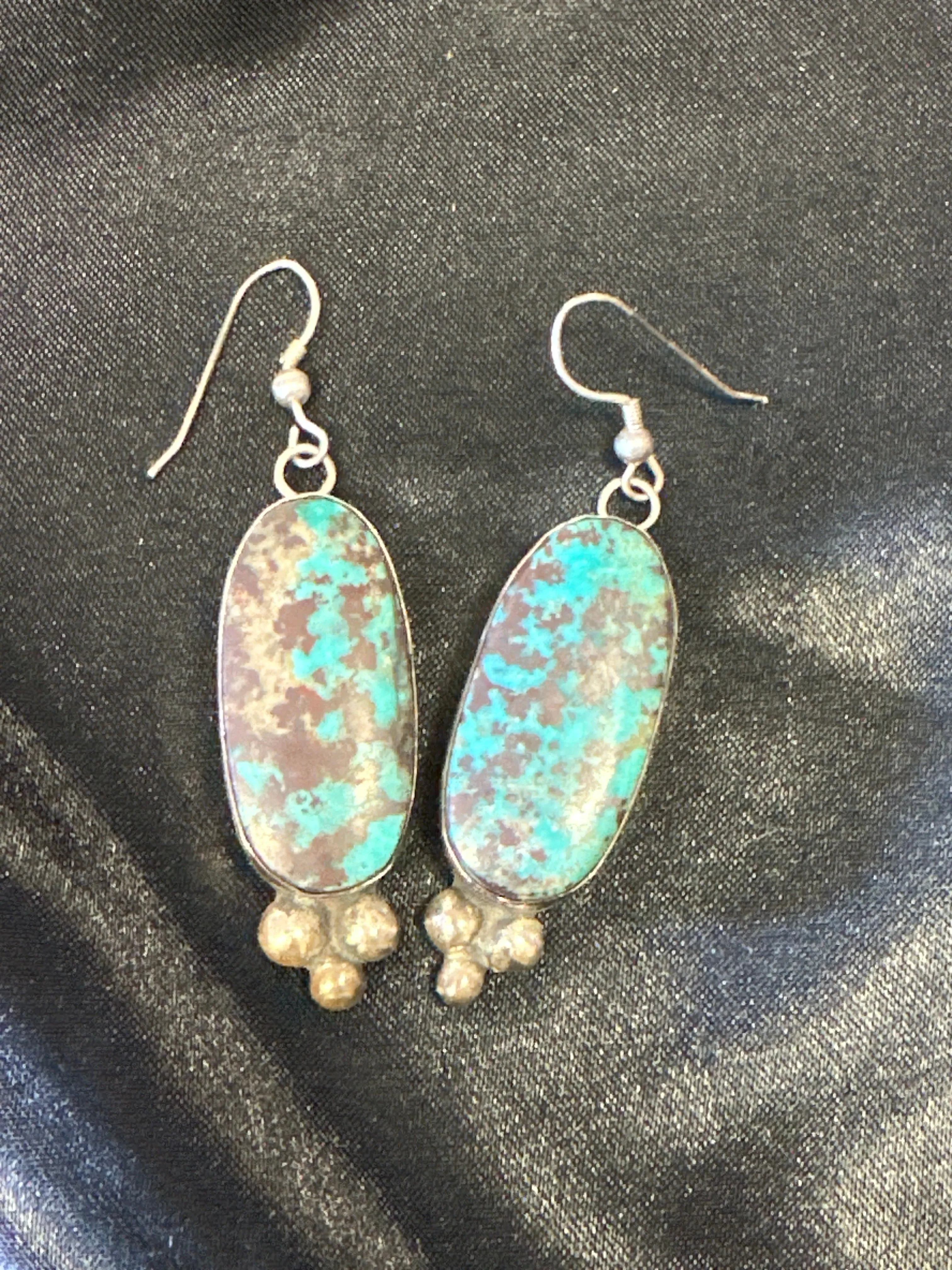 Red Mountain Turquoise & Sterling Silver Earrings