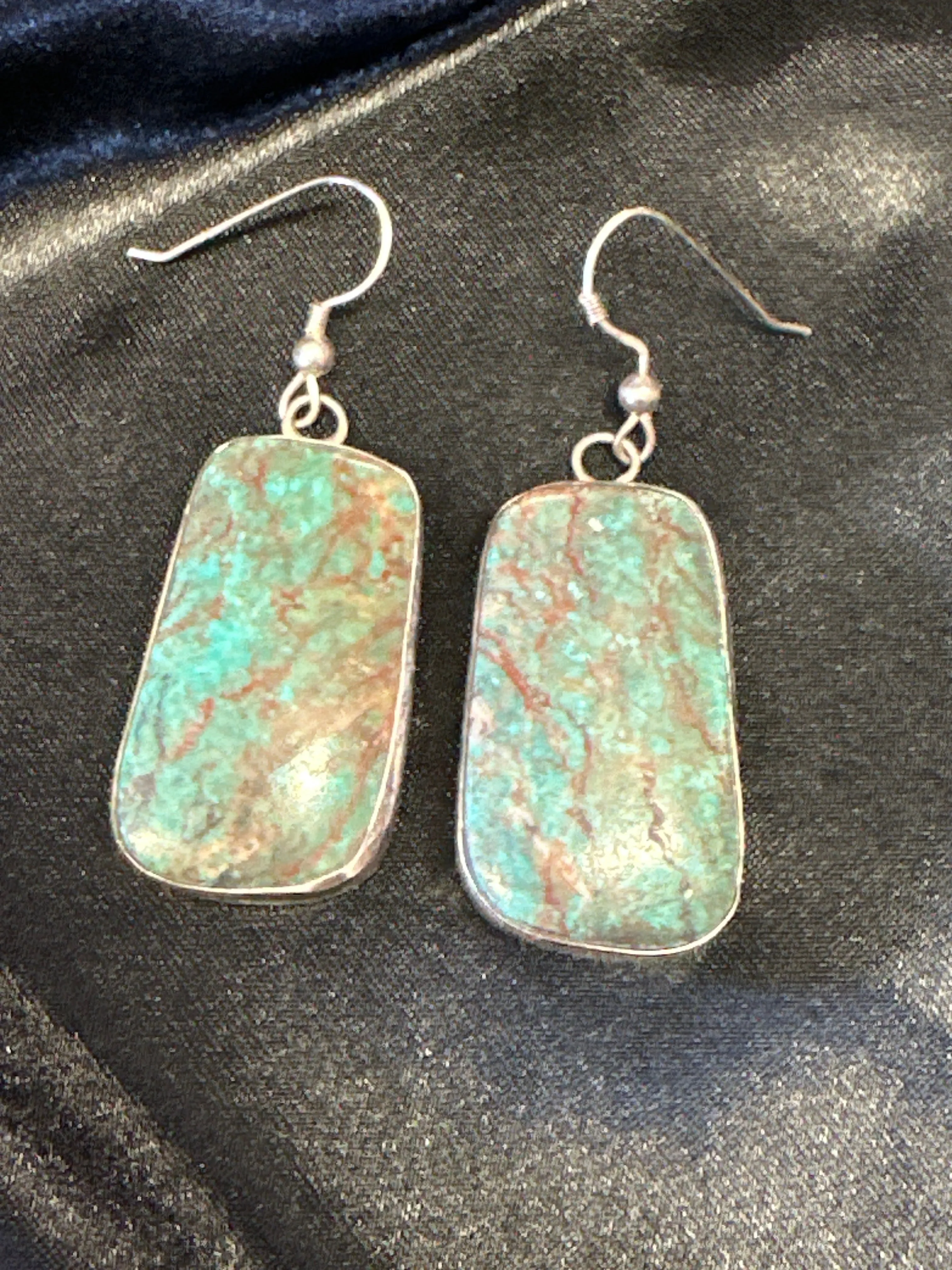 Red Mountain Turquoise & Sterling Silver Earrings