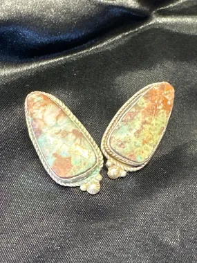 Red Mountain Turquoise & Sterling Silver Earrings