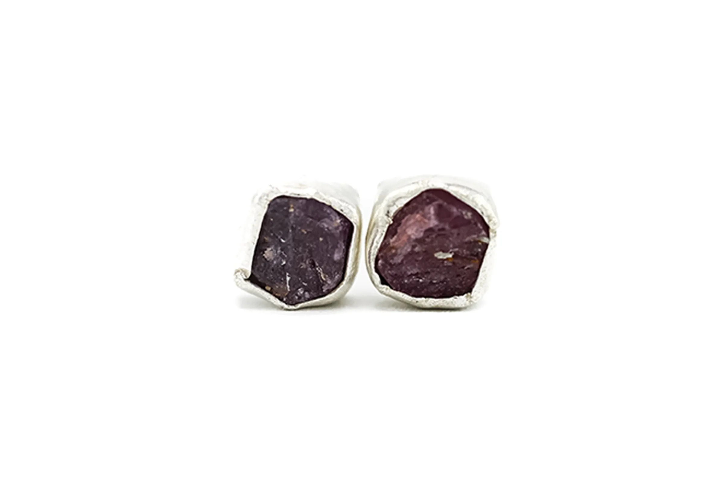 Ruby Raw Crystal Luxe Earrings