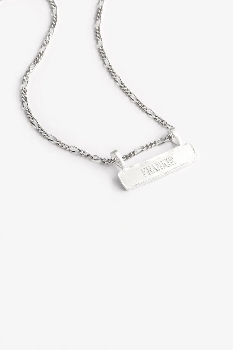 Signature Bar Necklace - Silver