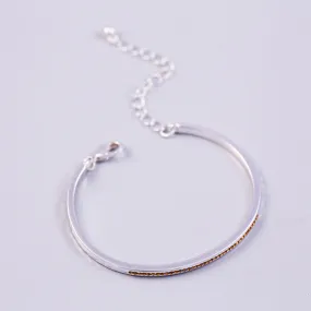 Silver Topaz November Birthstone Bangle