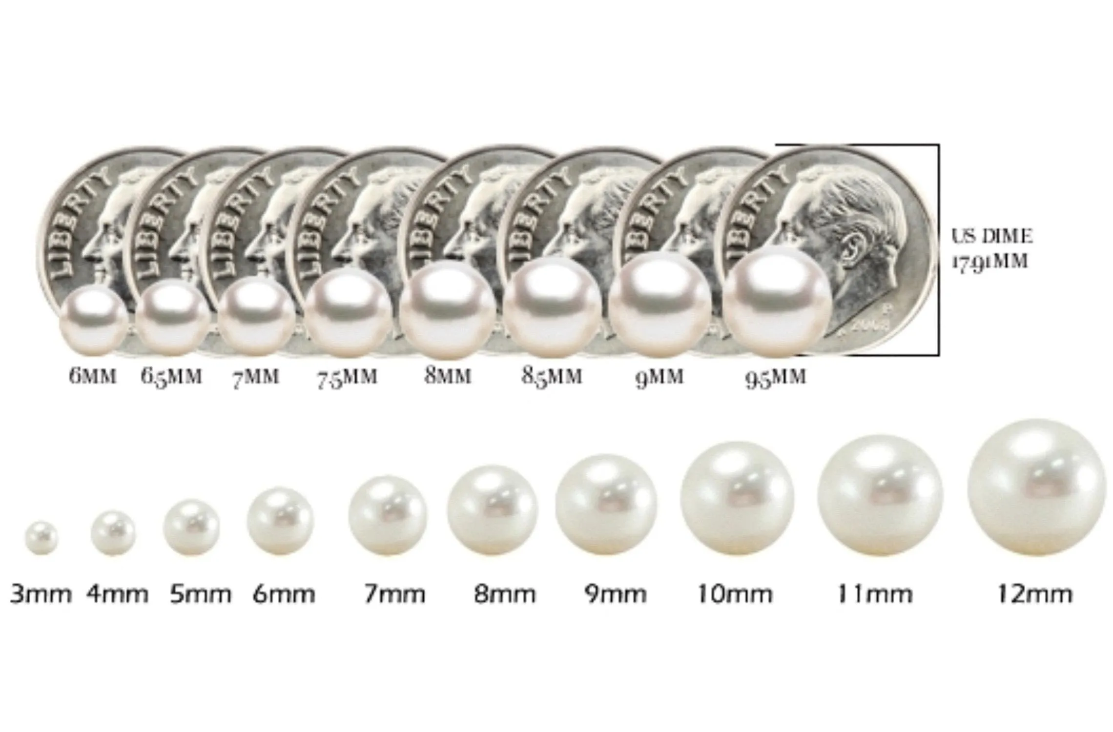 Single Strand White Freshwater Pearl Bracelet 8mm