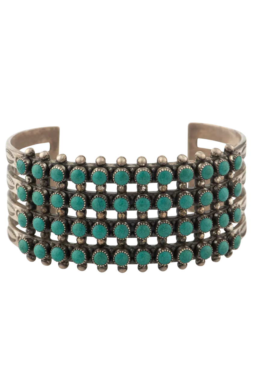 Sleeping Beauty Turquoise Studded Cuff Bracelet