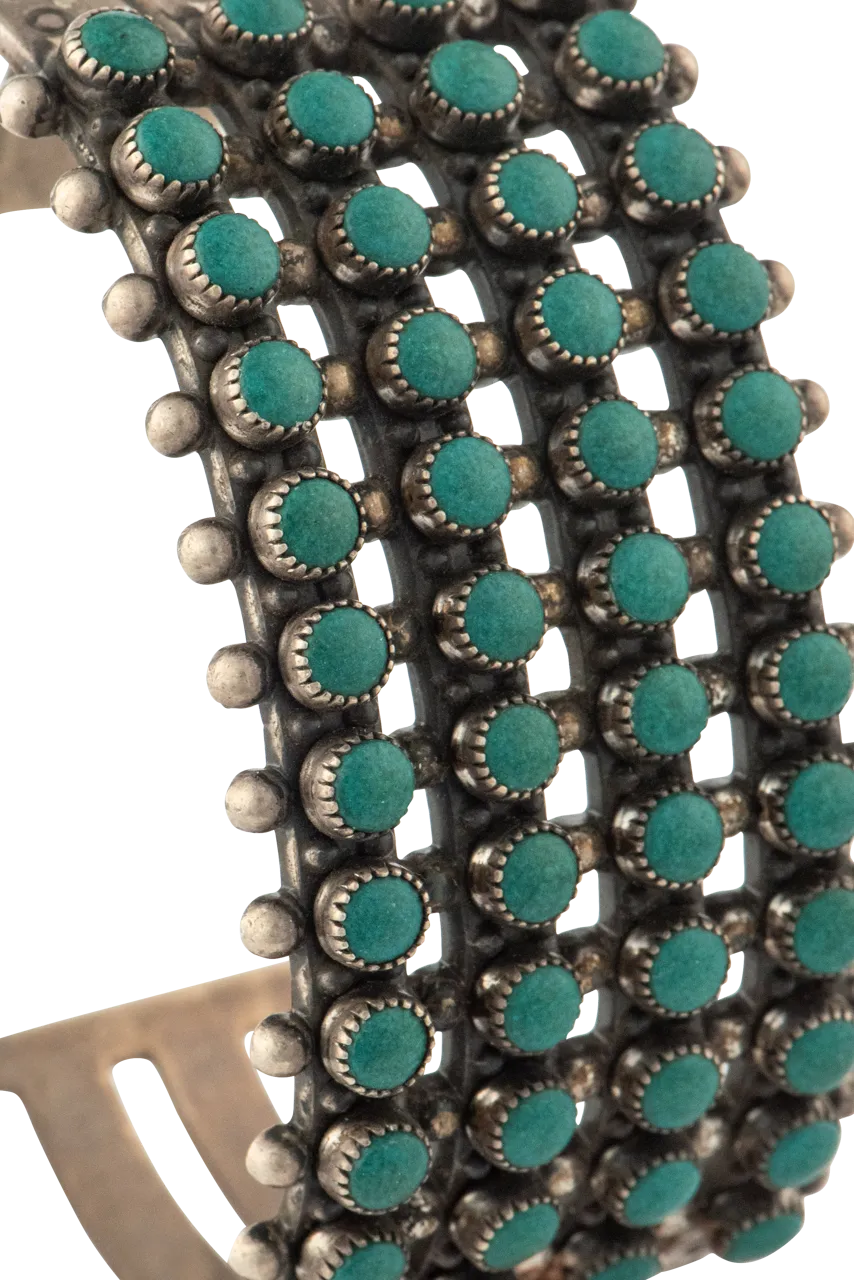 Sleeping Beauty Turquoise Studded Cuff Bracelet