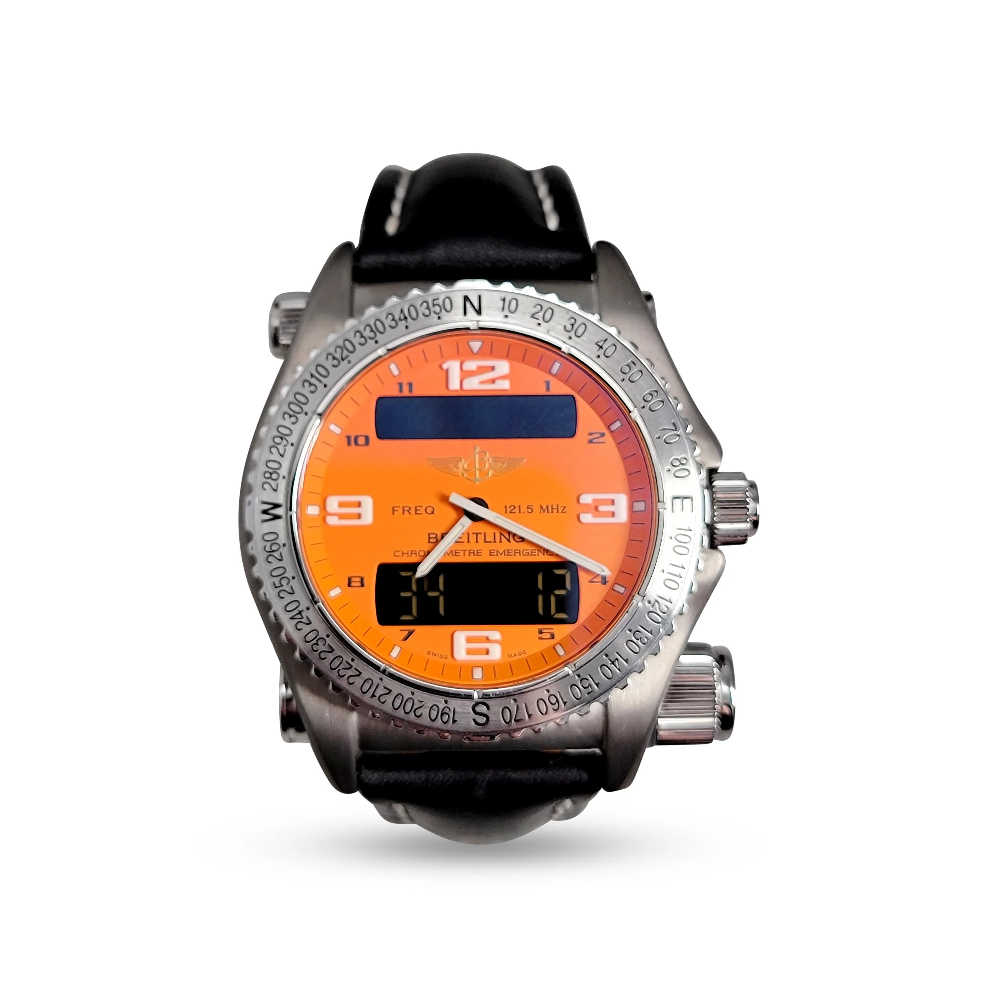 Sold! Breitling Emergency Titanium Orange Dial Watch