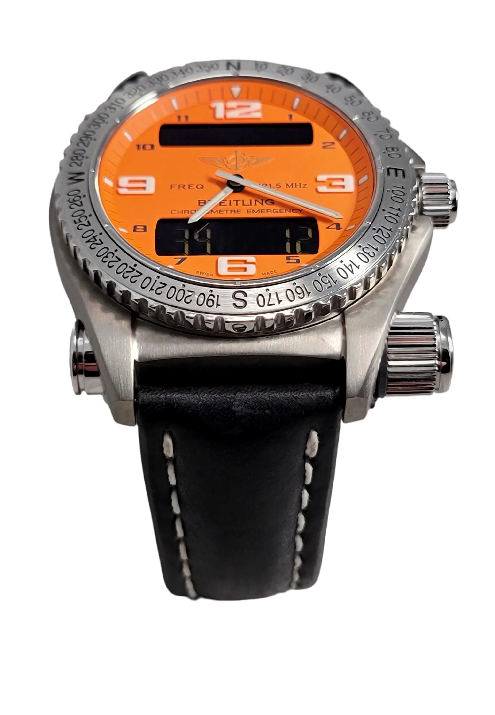 Sold! Breitling Emergency Titanium Orange Dial Watch