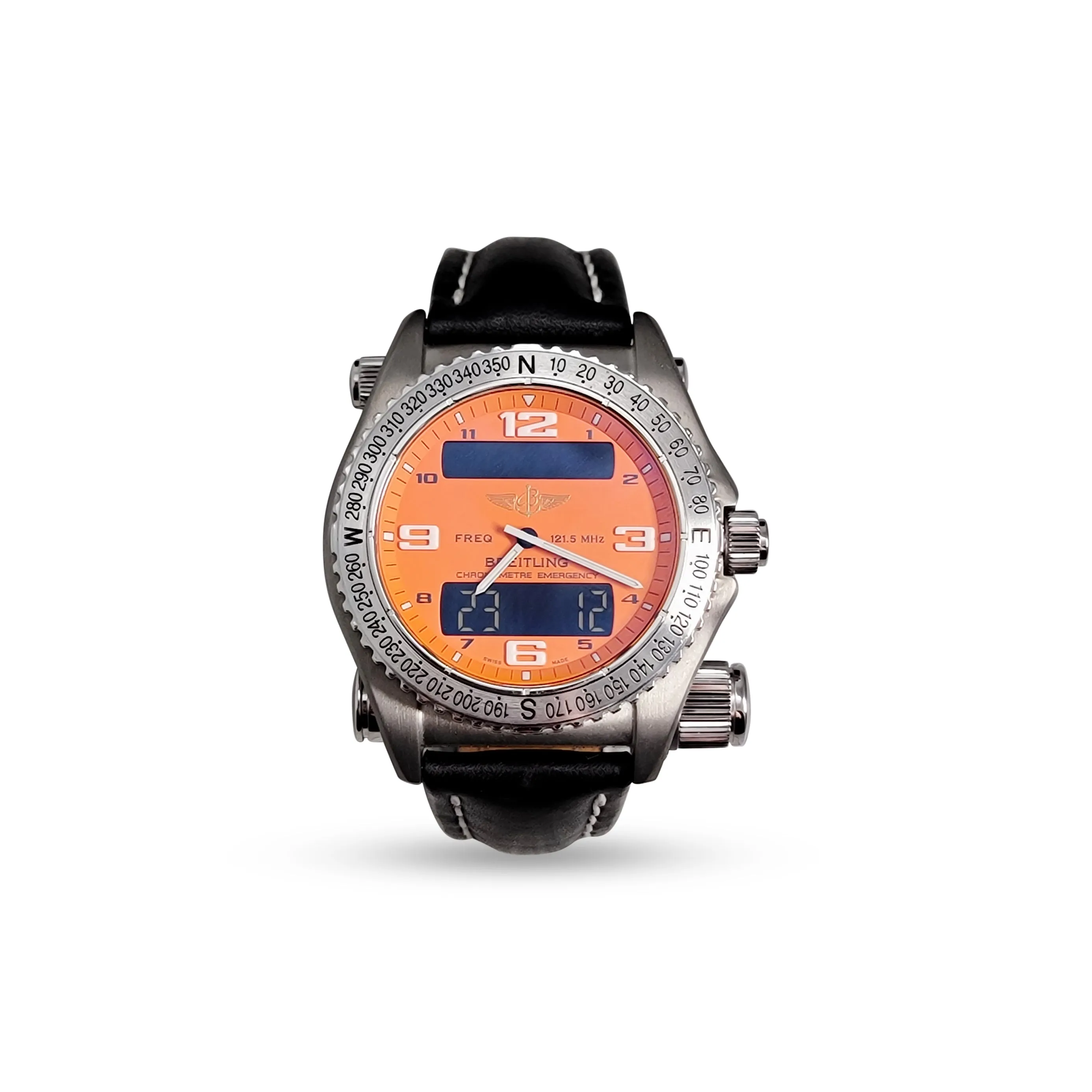 Sold! Breitling Emergency Titanium Orange Dial Watch