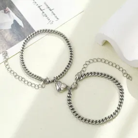 Stainless Steel Chain Couple Magnet Attracts Bracelet