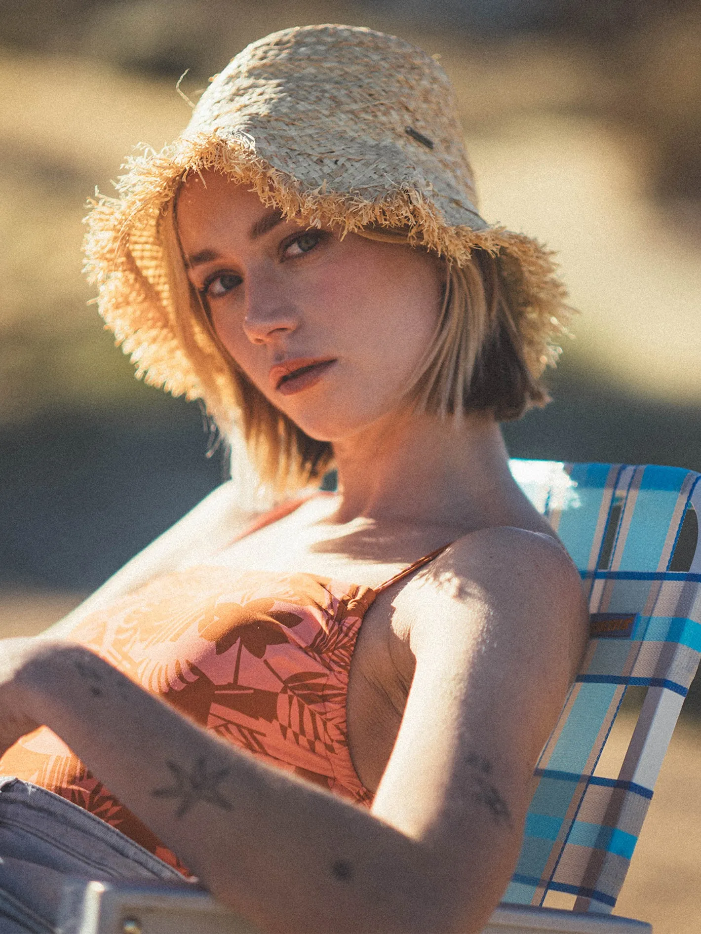 Sunny Bucket Straw Hat - Natural