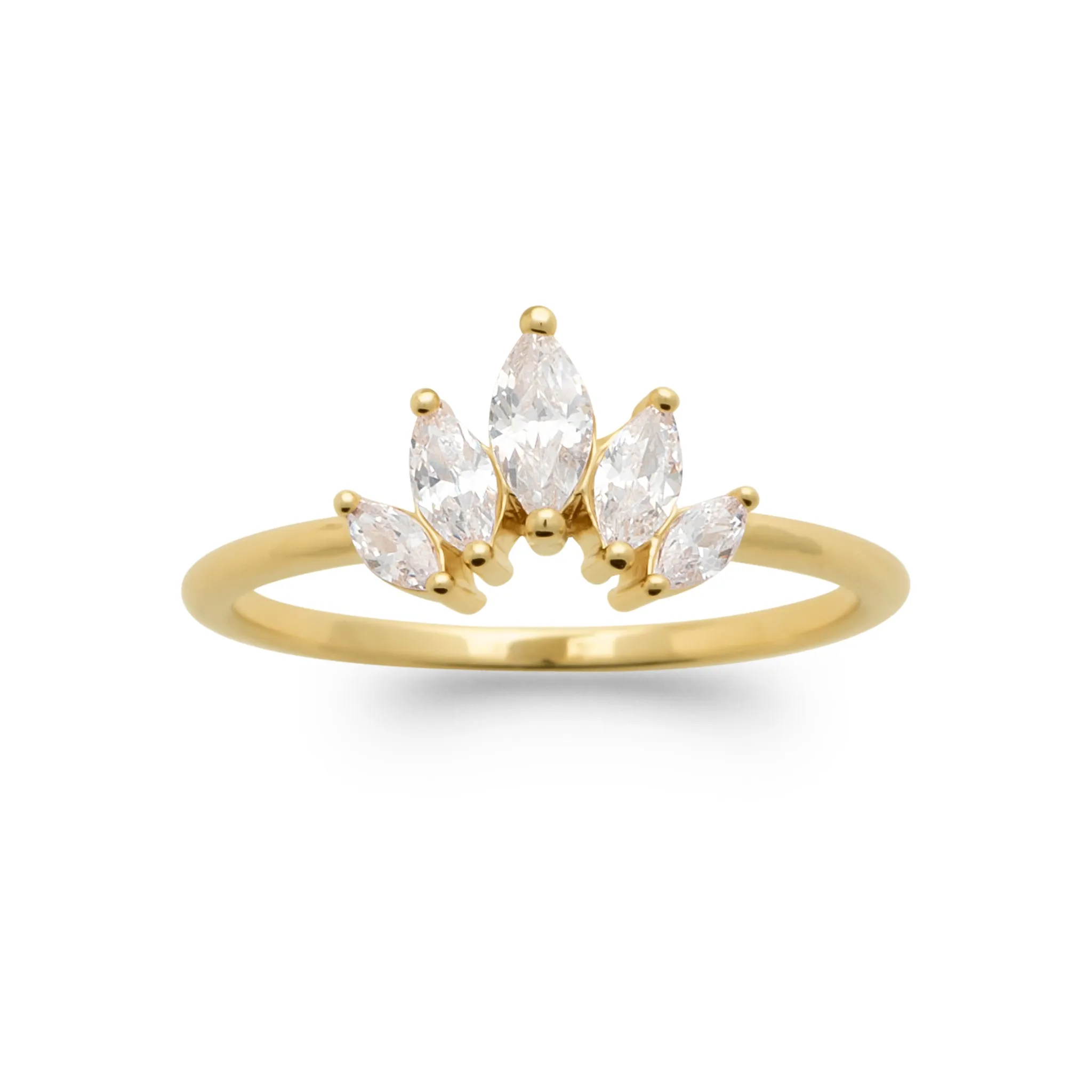 Tiara - Bague en Plaqué Or