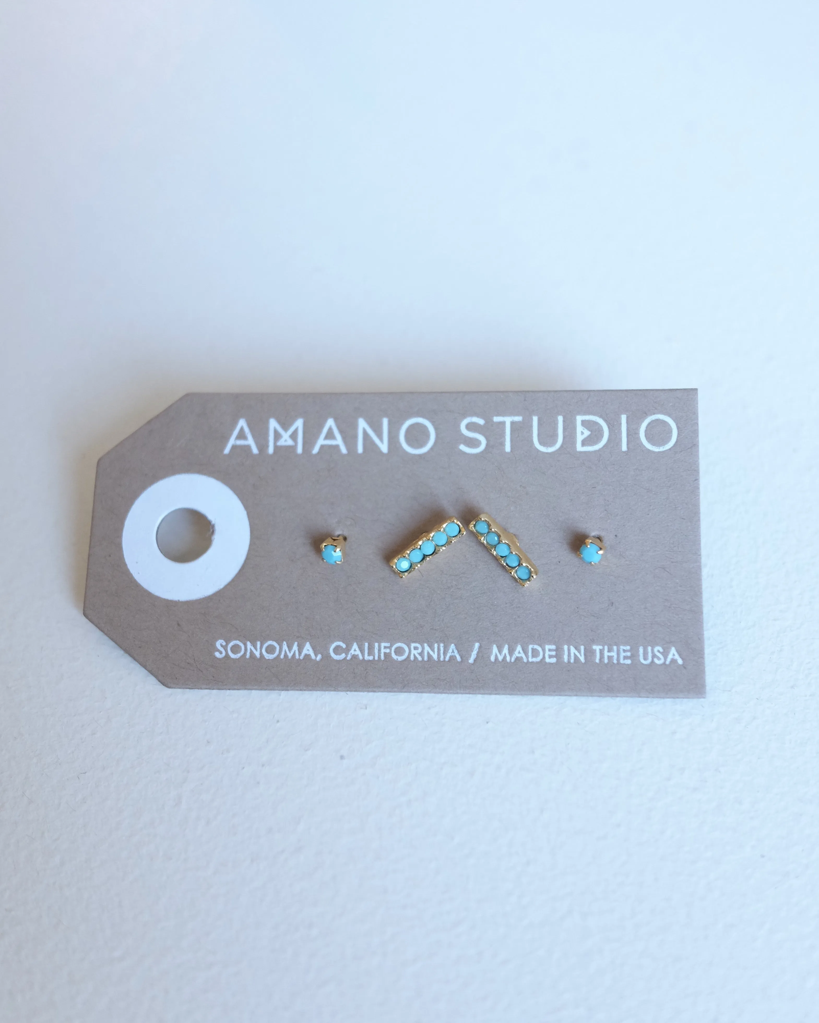 Turquoise Bar Studs