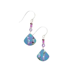 Turquoise Purple Painterly Earrings
