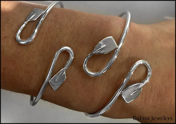 Two Looped Over Rowing Blades Cuff Bracelet