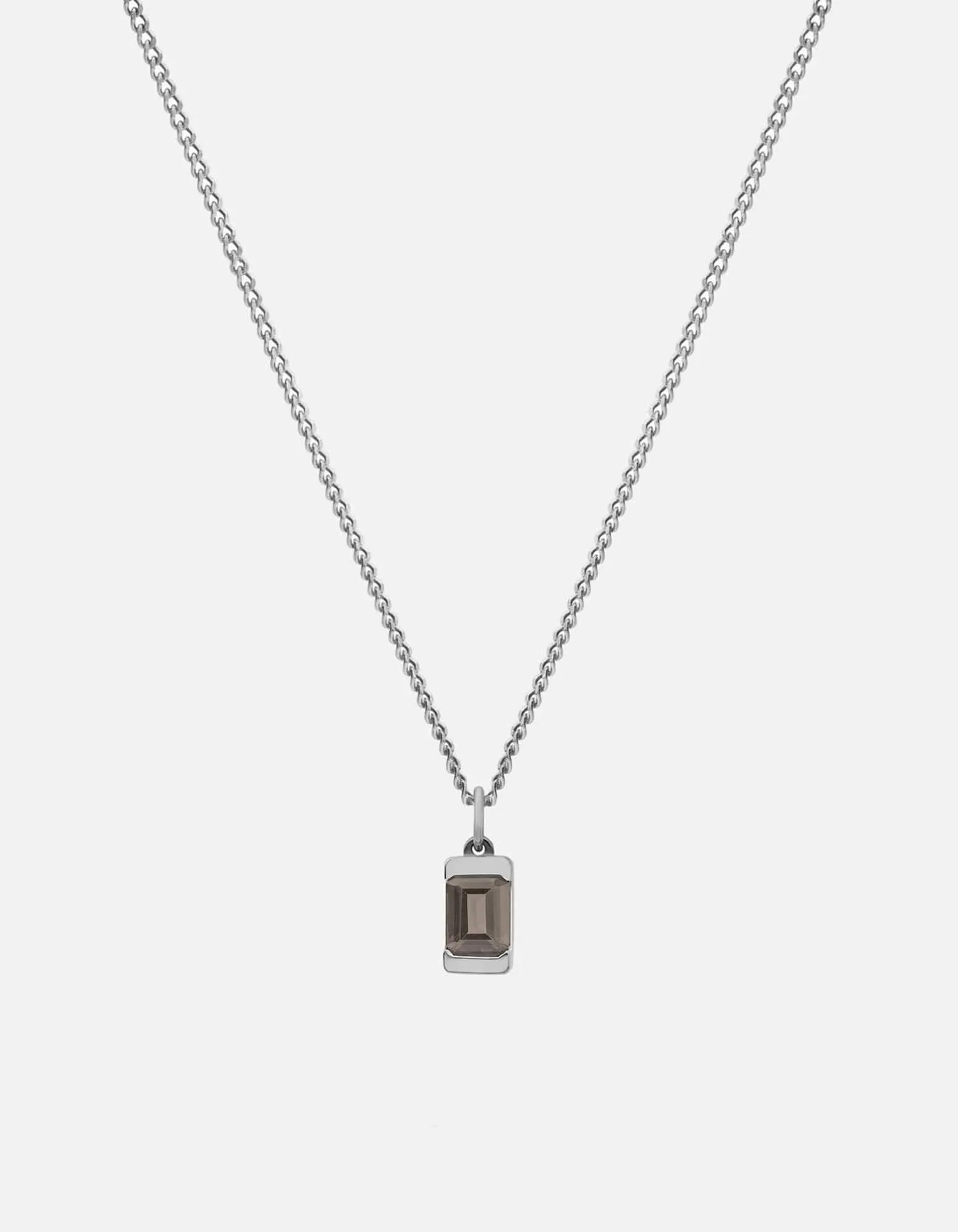Valor Gray Topaz Necklace, Sterling Silver