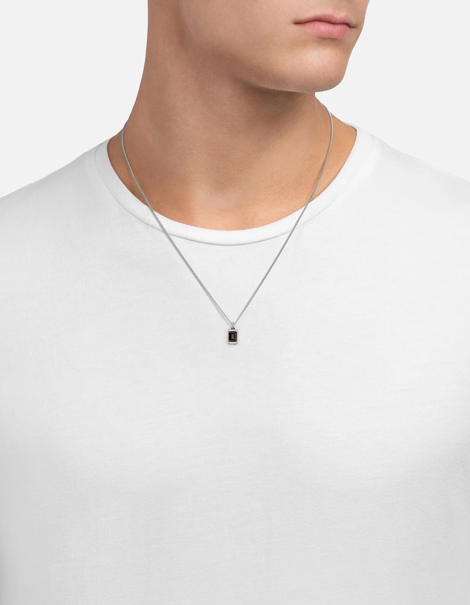 Valor Gray Topaz Necklace, Sterling Silver