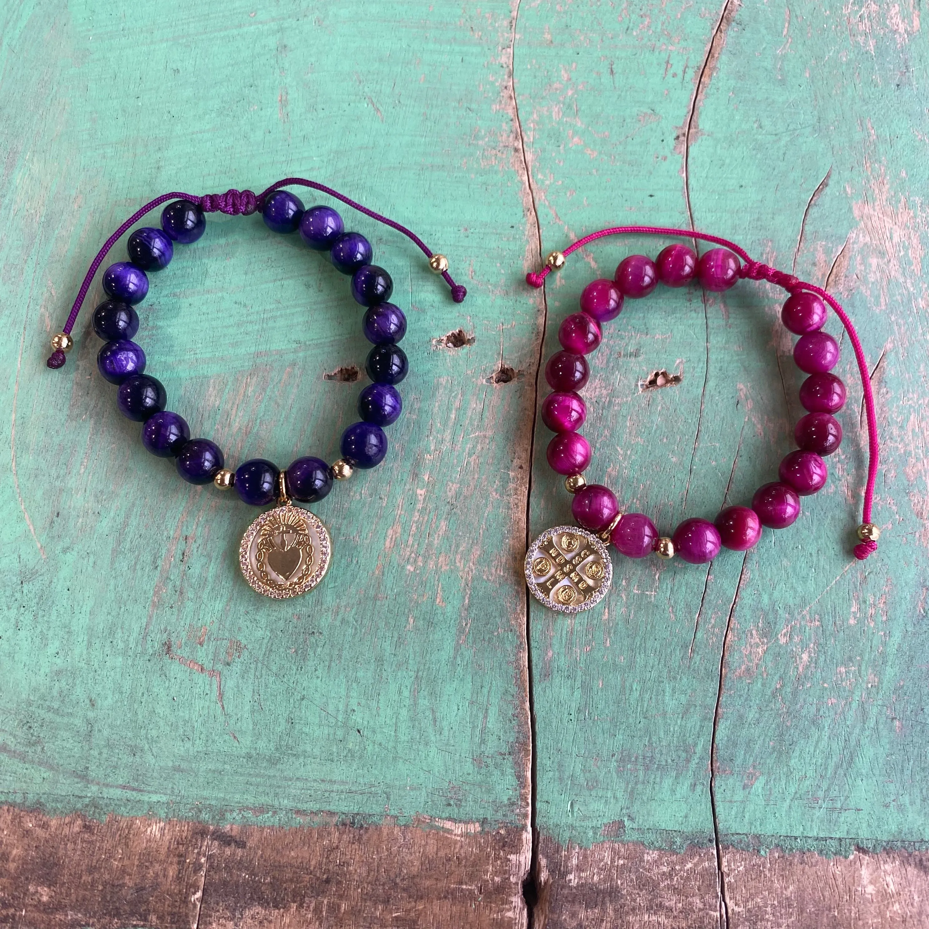 Vibrant Tiger Eye Protection Adjustable Bracelet