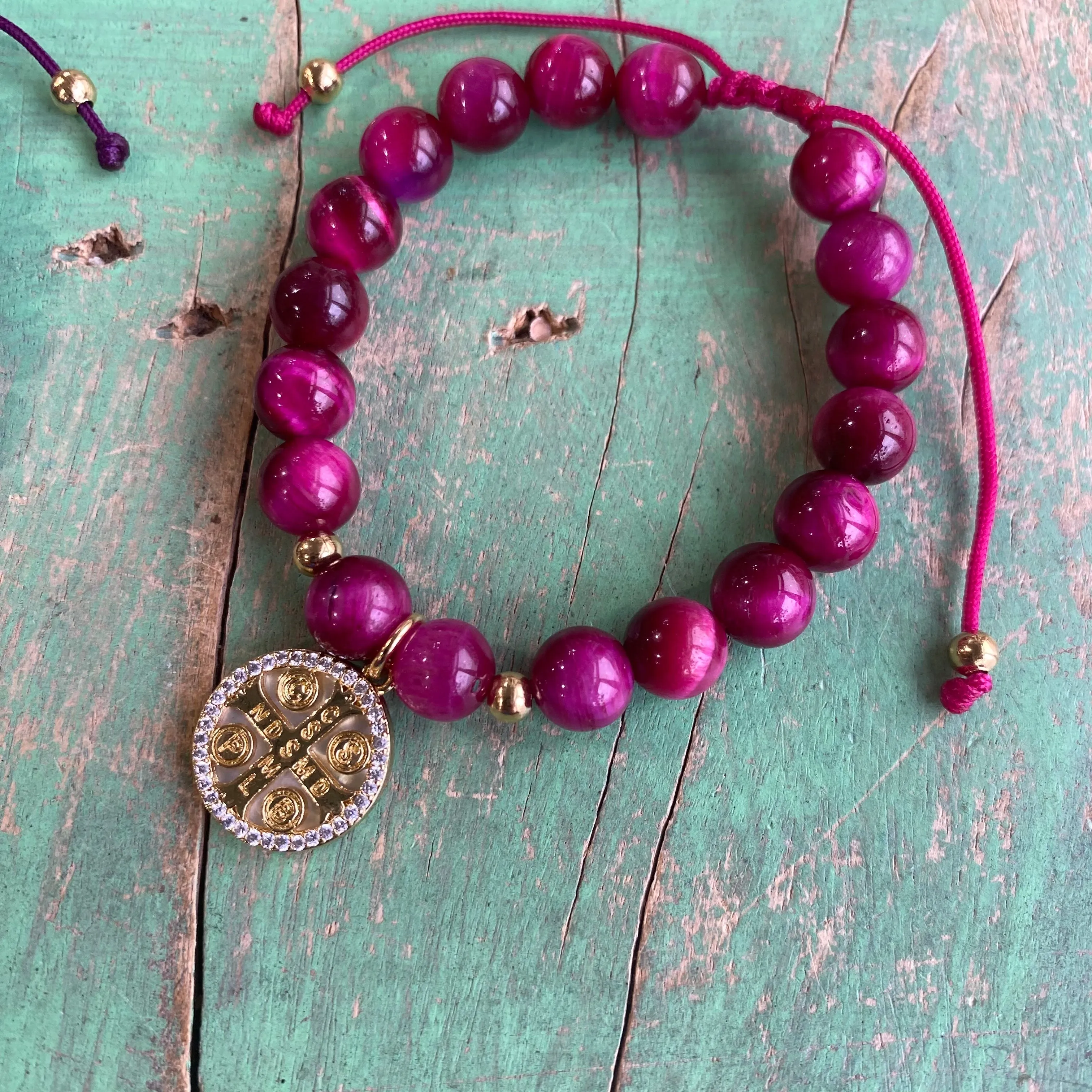 Vibrant Tiger Eye Protection Adjustable Bracelet