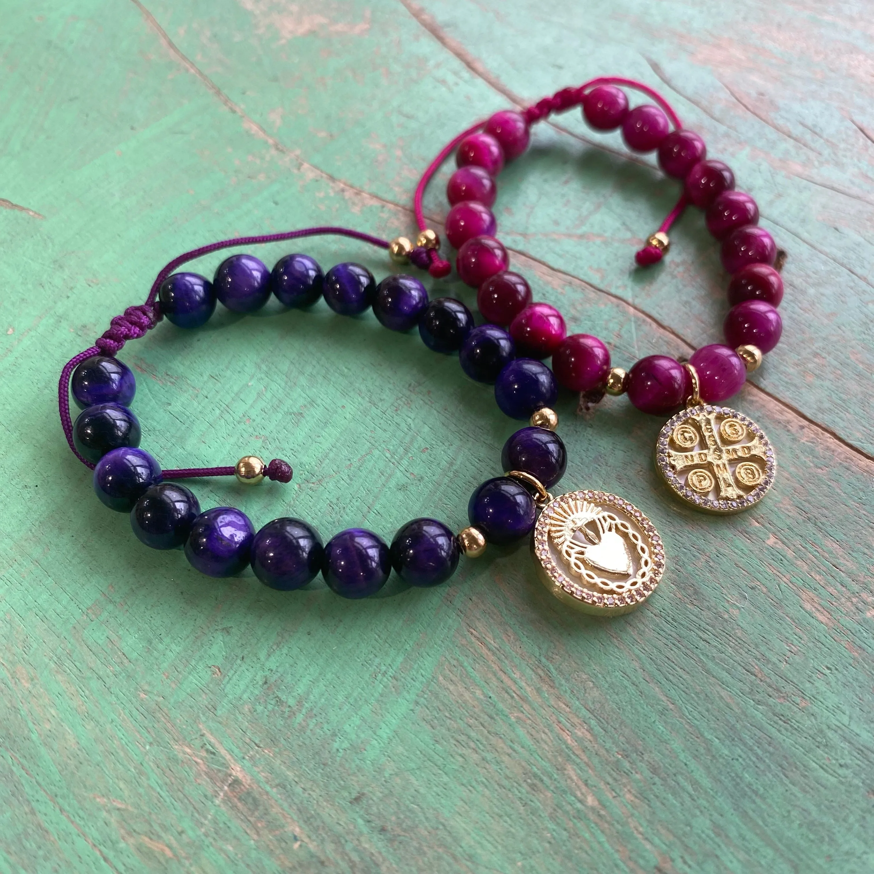 Vibrant Tiger Eye Protection Adjustable Bracelet