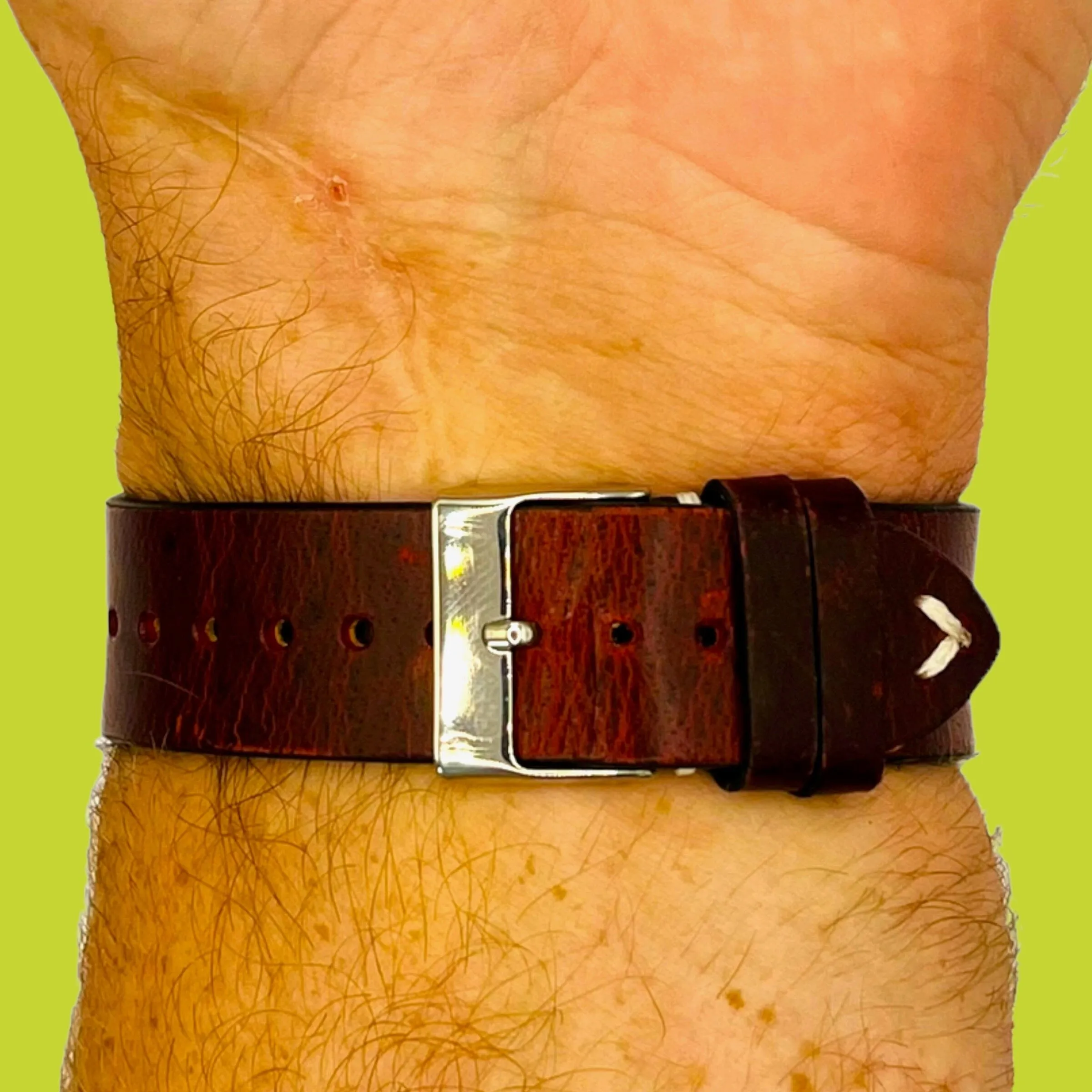 Vintage Oiled Leather Watch Straps Compatible with the MVMT Chrono 40mm, Element & Powerlane
