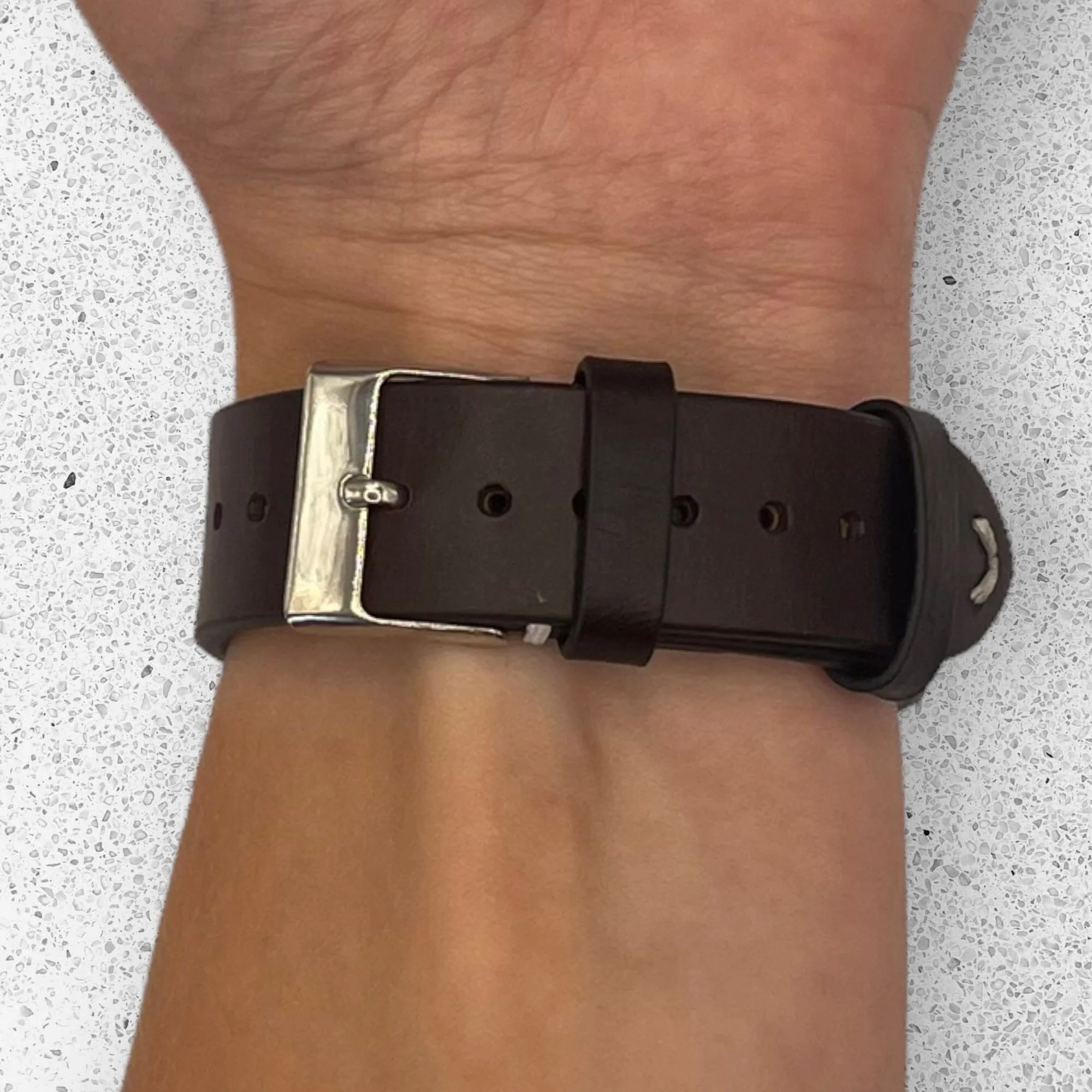 Vintage Oiled Leather Watch Straps Compatible with the MVMT Chrono 40mm, Element & Powerlane