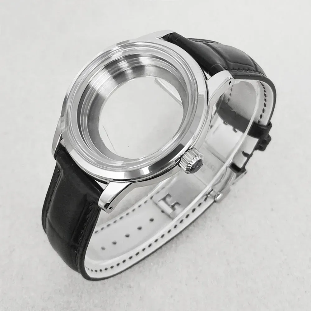 Watch Case 39mm Leather Watch Strap