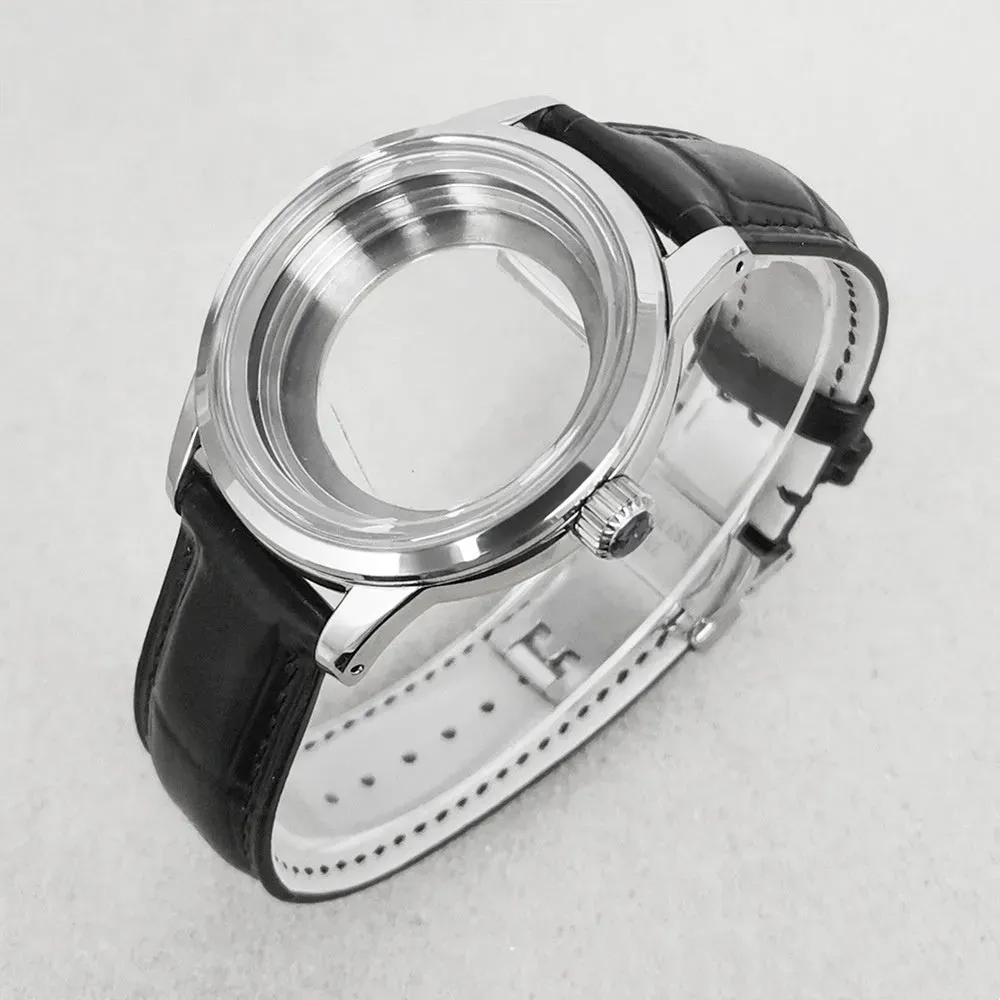 Watch Case 39mm Leather Watch Strap