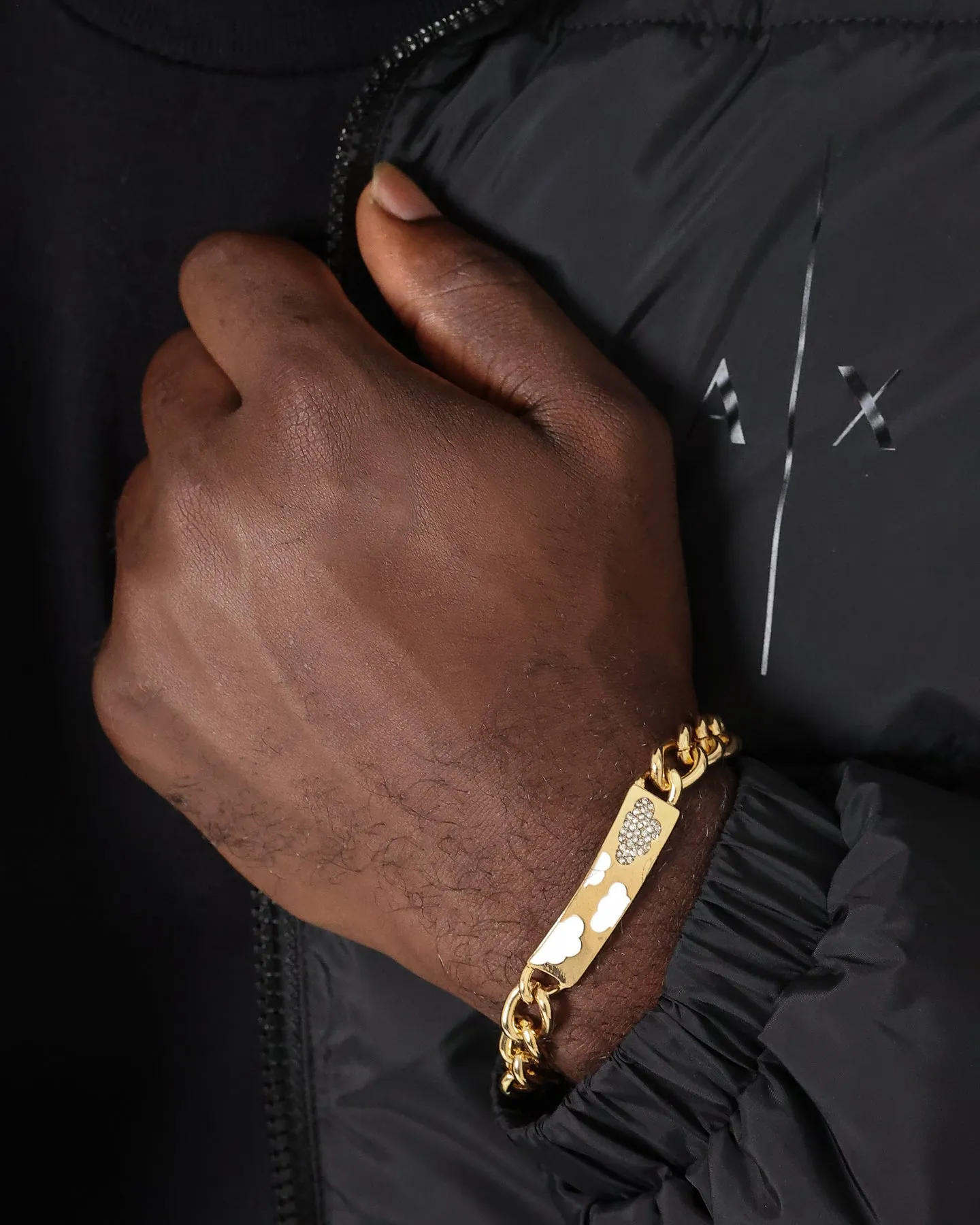 Wild For The Weekend Cloud ID Bracelet Gold