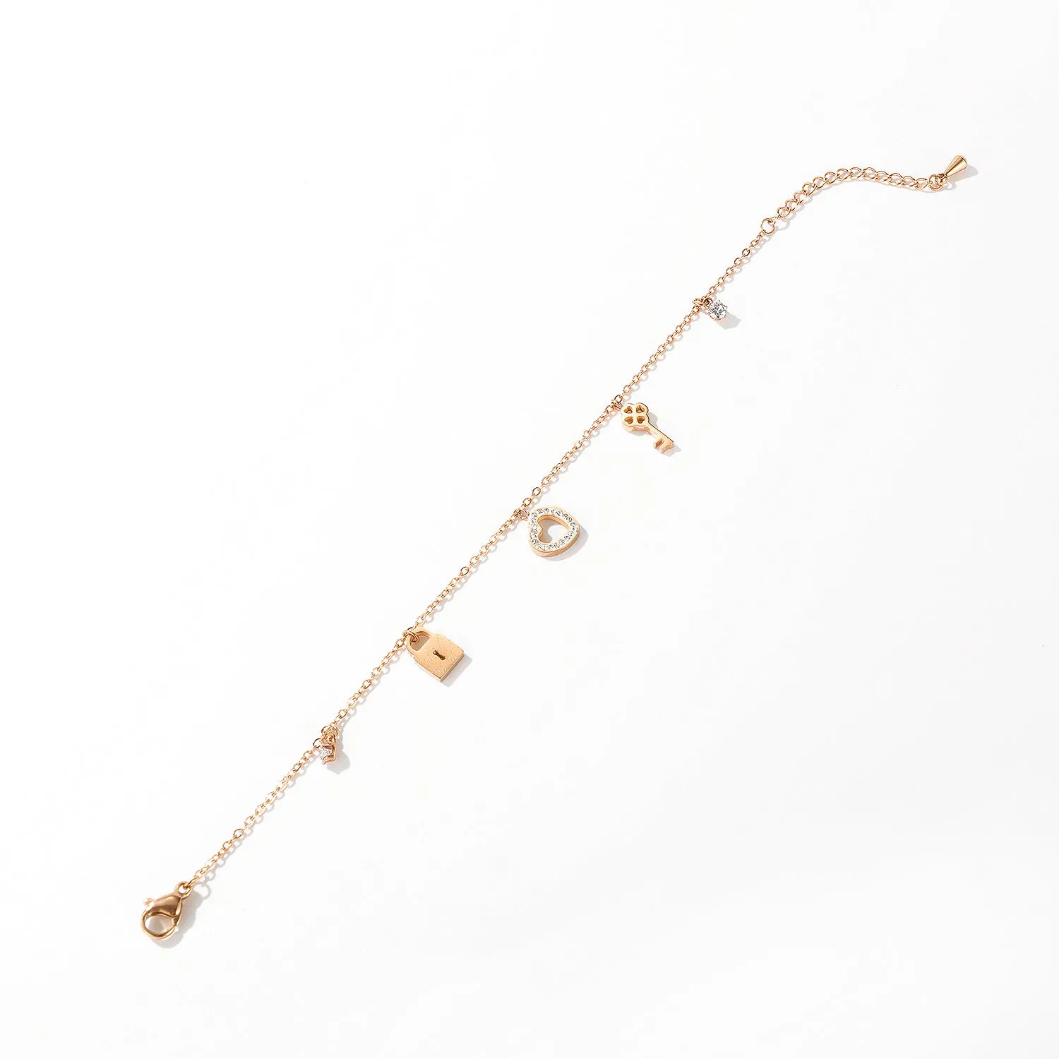 Women's Fashion Key and Lock Bracelet