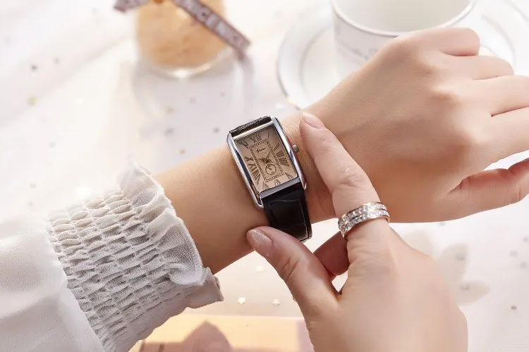 Women's Watch Belt Square Dial Couple Watches Student Casual Quartz Fashion Watch
