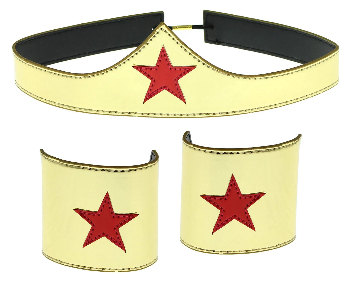 Wonder Woman Cuff and Tiara Adult Cosplay Costume Set